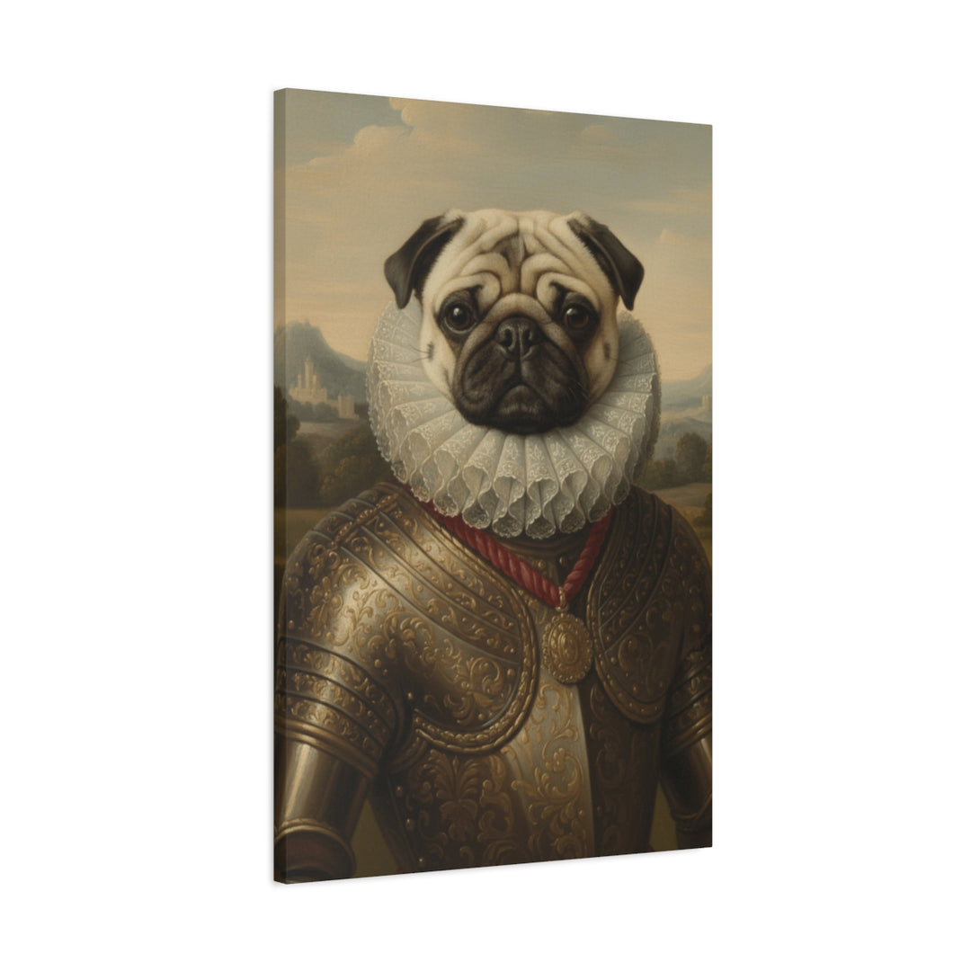 Personalized Funny Dog Art Canvas -  Renaissance Costume