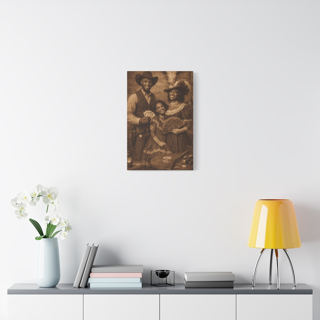 Old West Style Canvas - Personalized Vintage Family Portrait - Tailored Wall Expressions
