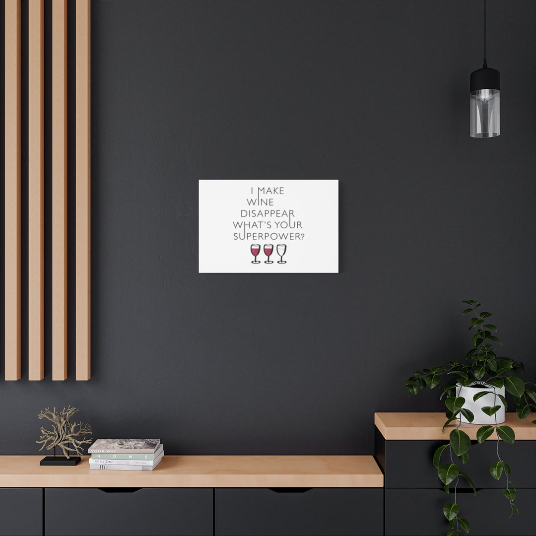 Funny Wine Art Canvas -  Wine Lover Gift