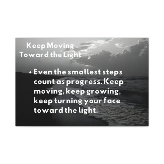 Black & White Motivational Canvas - Inspirational Beach Scene