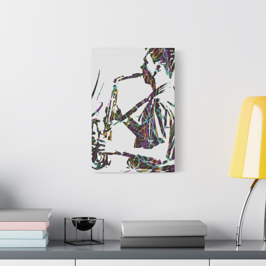 Abstract Saxophone Canvas Art - Jazz Lover Gift