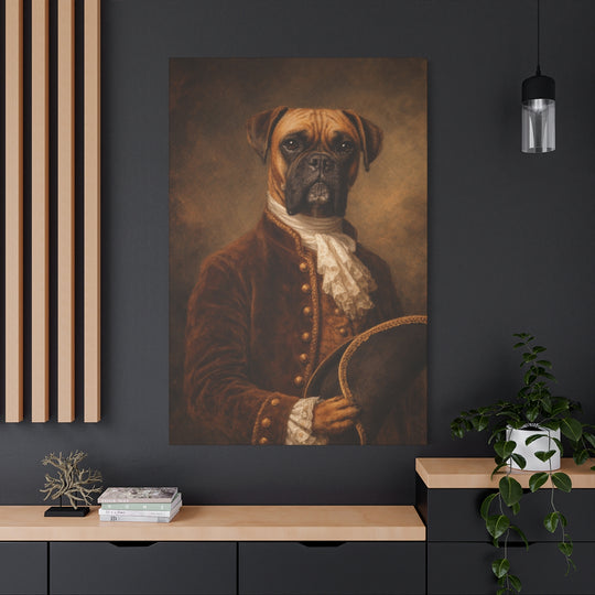 Regal Dog Portrait Canvas - Custom Pet Art Gift