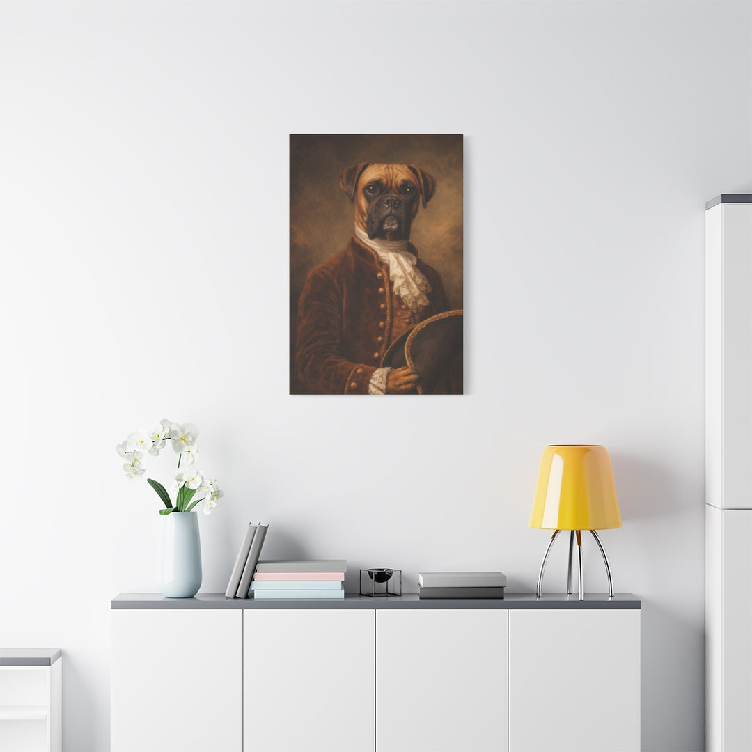 Regal Dog Portrait Canvas - Custom Pet Art Gift