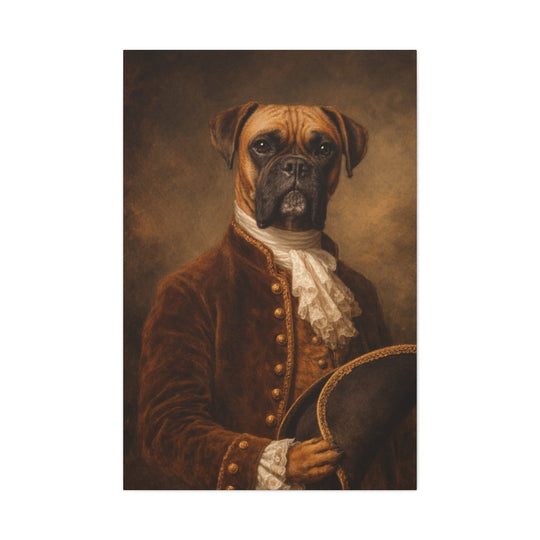 Regal Dog Portrait Canvas - Custom Pet Art Gift