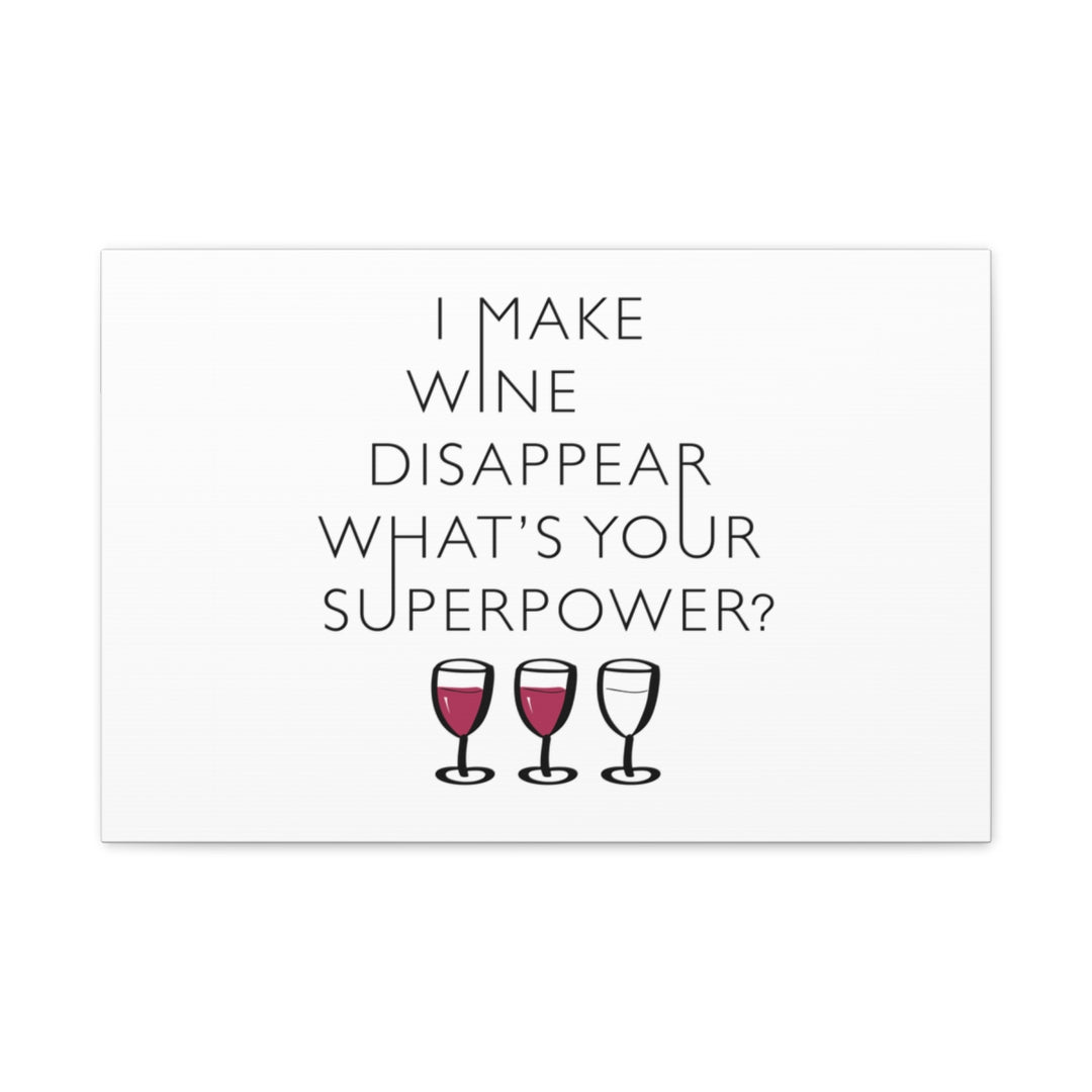 Funny Wine Art Canvas -  Wine Lover Gift