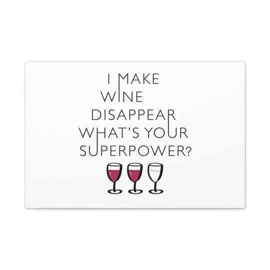 Funny Wine Art Canvas -  Wine Lover Gift