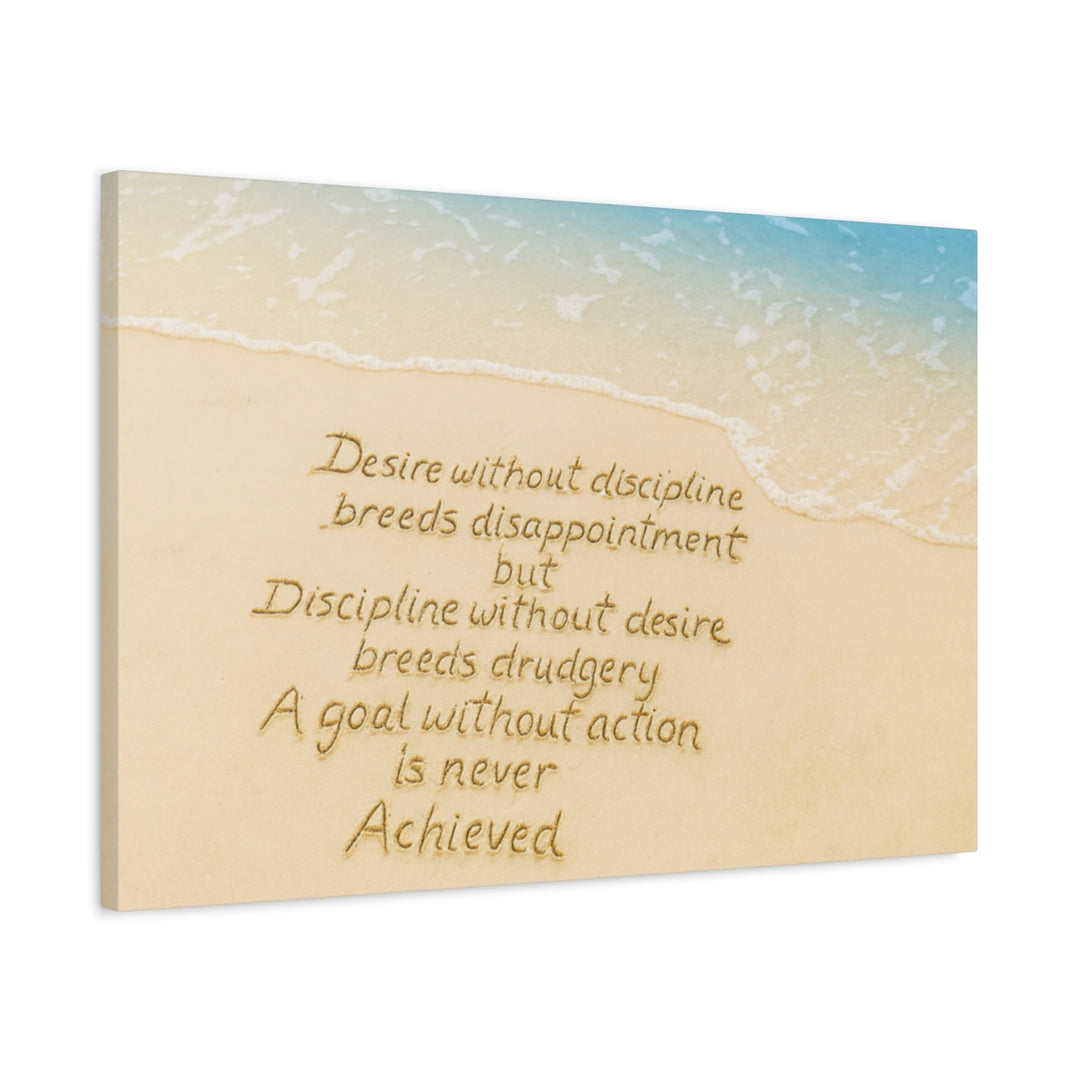 Inspirational Beach Canvas Wall Art with Motivational Quote