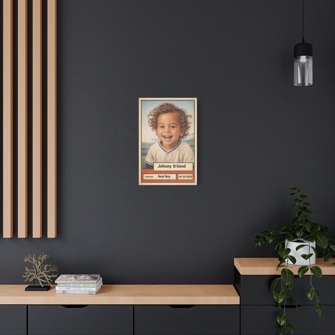 Custom Baseball Card Canvas - Personalized Sports Artwork 16x24