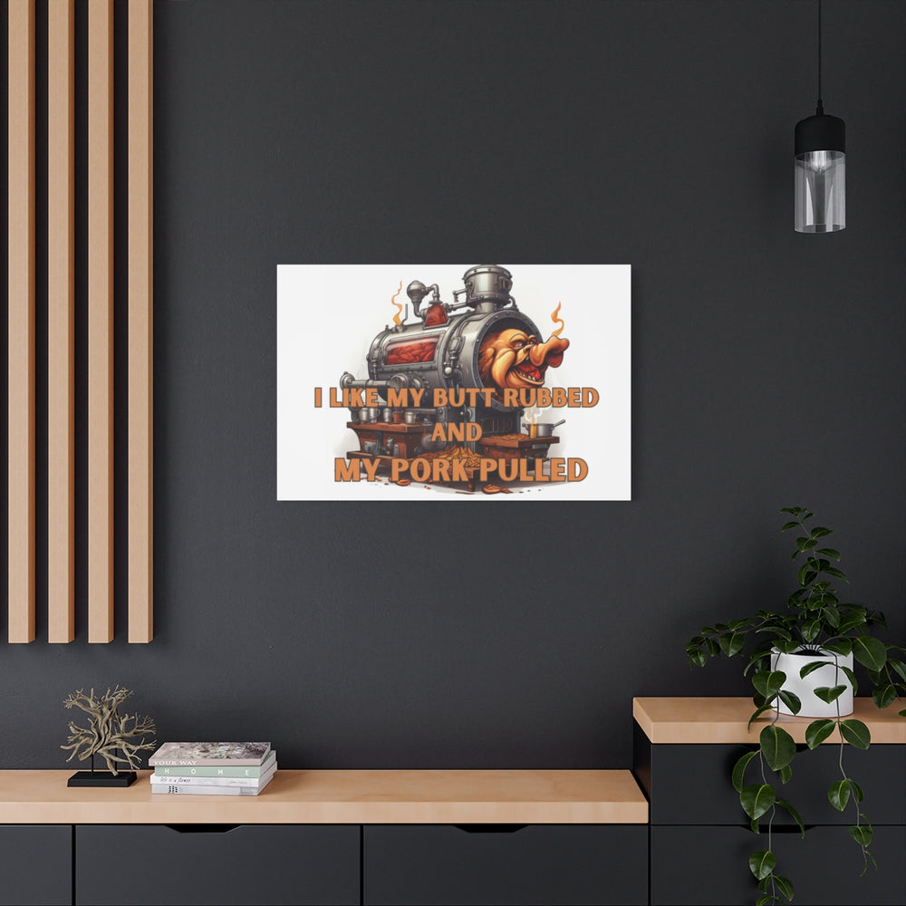 Funny BBQ Humor Canvas - Whimsical Kitchen Decor