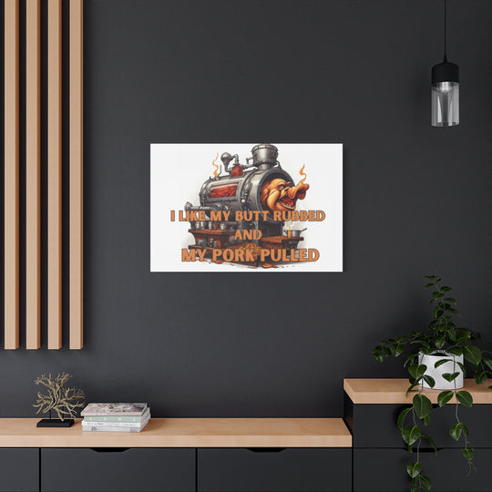 Funny BBQ Humor Canvas - Whimsical Kitchen Decor