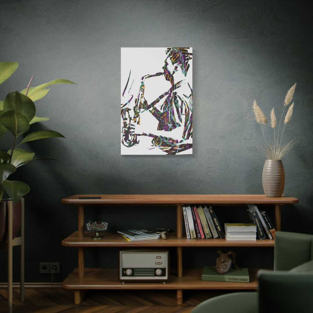 Abstract Saxophone Canvas Art - Jazz Lover Gift