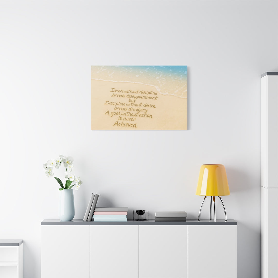 Inspirational Beach Canvas Wall Art with Motivational Quote