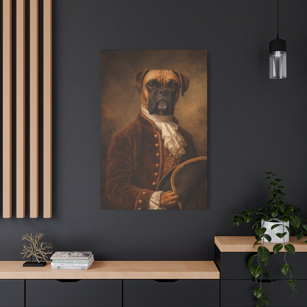 Regal Dog Portrait Canvas - Custom Pet Art Gift