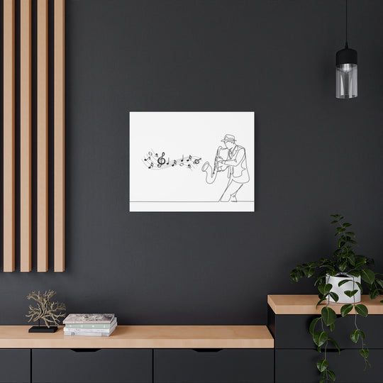 Musical Saxophone Art Canvas - Modern Jazz Wall Decor