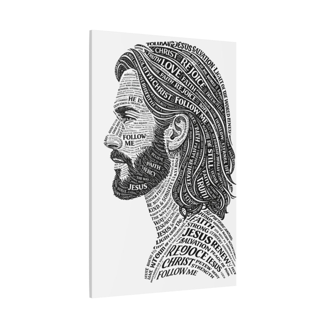 Jesus Typography Religious Canvas Art for Inspiring Spaces - Tailored Wall Expressions