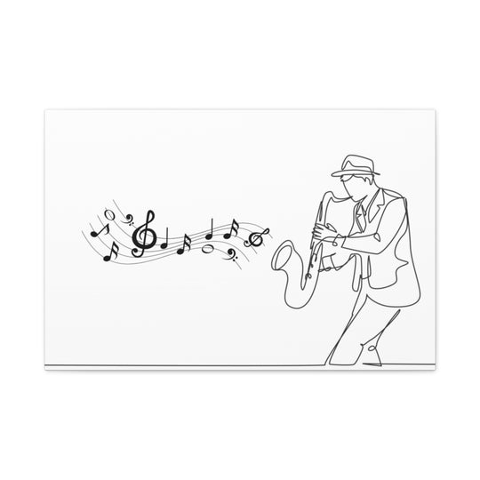Musical Saxophone Art Canvas - Modern Jazz Wall Decor