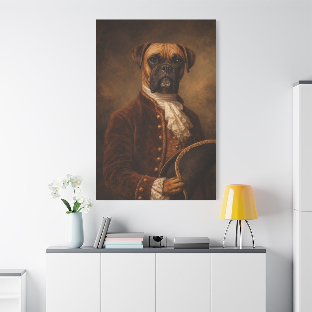 Regal Dog Portrait Canvas - Custom Pet Art Gift