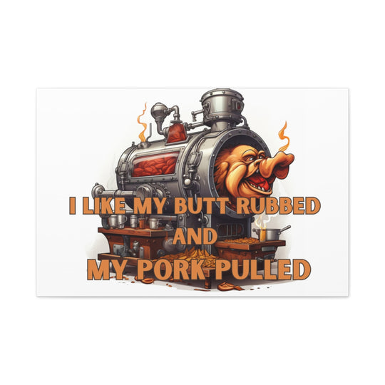 Funny BBQ Humor Canvas - Whimsical Kitchen Decor