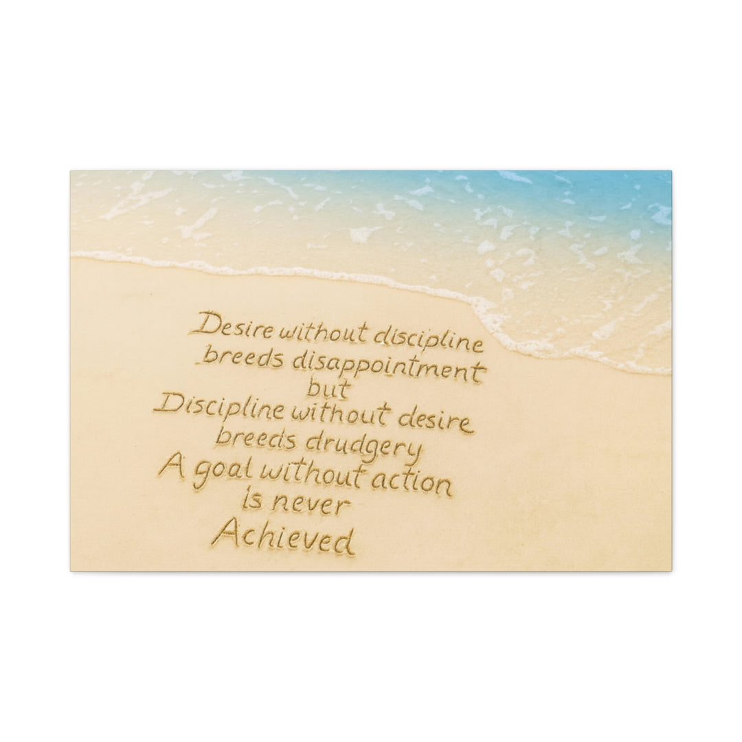 Inspirational Beach Canvas Wall Art with Motivational Quote