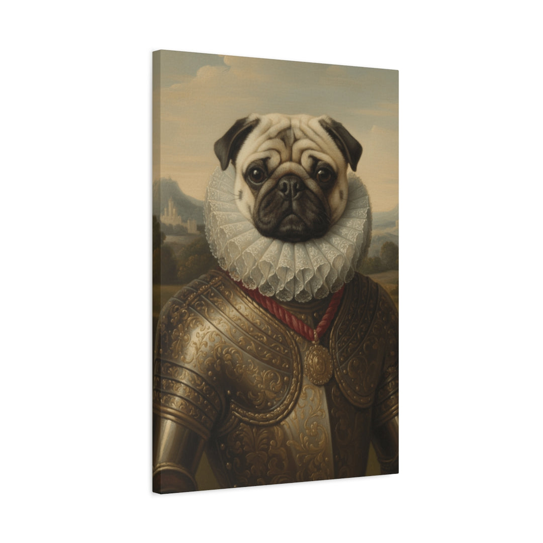 Personalized Funny Dog Art Canvas -  Renaissance Costume