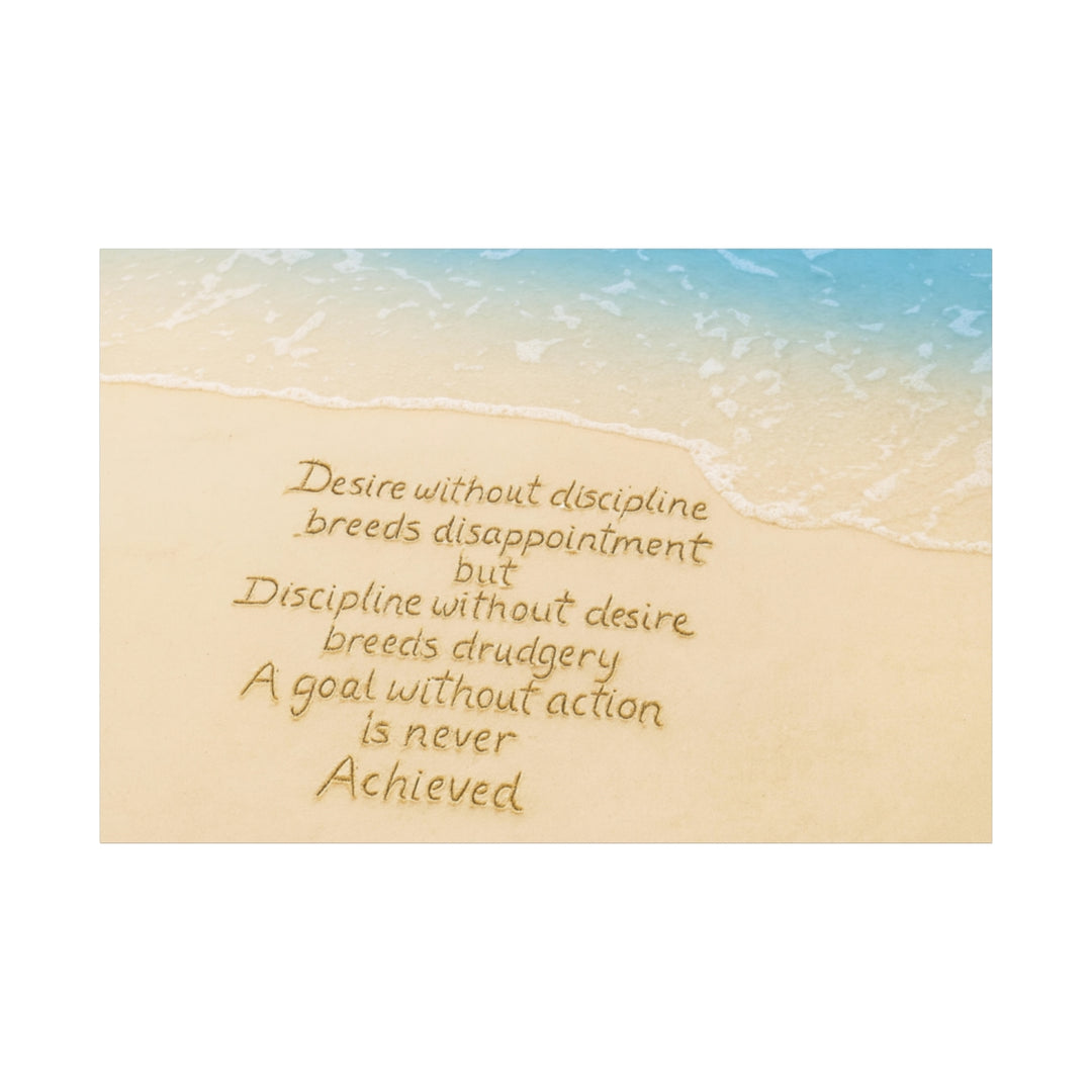 Inspirational Beach Canvas Wall Art with Motivational Quote