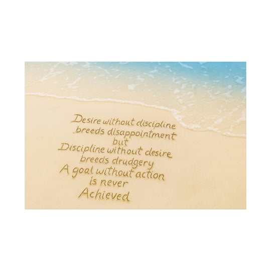 Inspirational Beach Canvas Wall Art with Motivational Quote