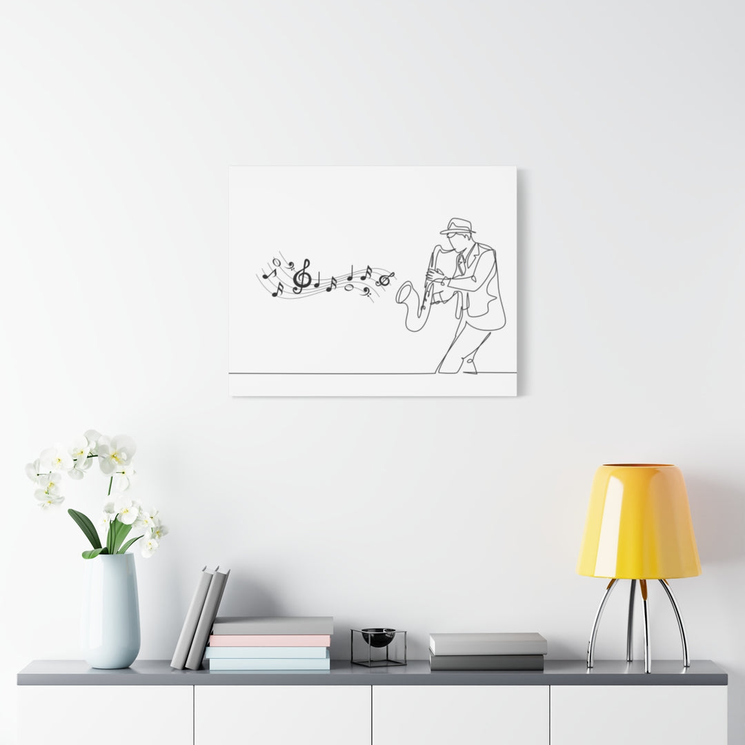 Musical Saxophone Art Canvas - Modern Jazz Wall Decor