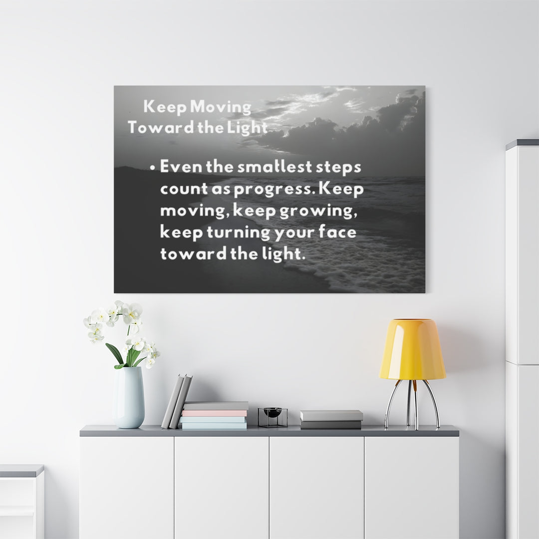 Black & White Motivational Canvas - Inspirational Beach Scene