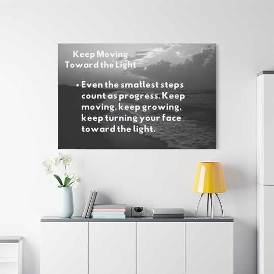 Black & White Motivational Canvas - Inspirational Beach Scene