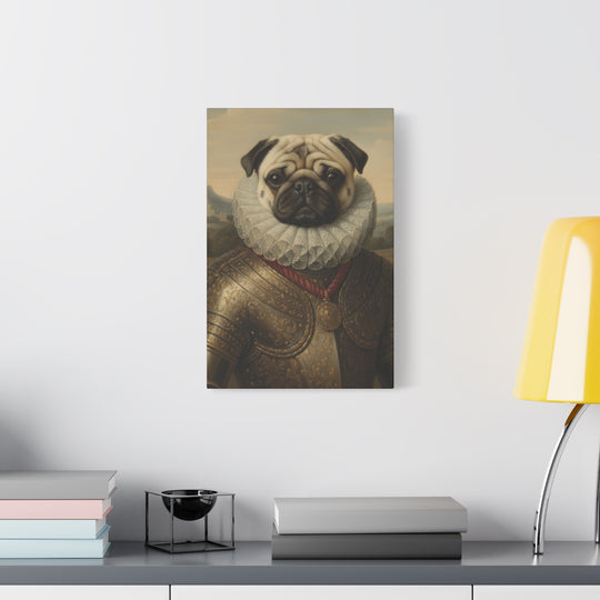 Personalized Funny Dog Art Canvas -  Renaissance Costume