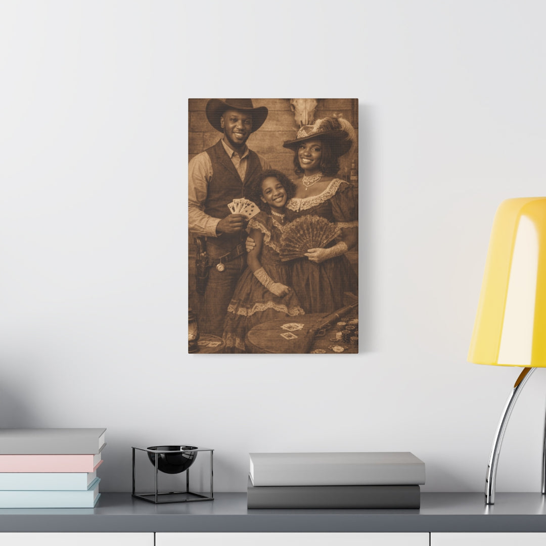 Old West Style Canvas - Personalized Vintage Family Portrait - Tailored Wall Expressions