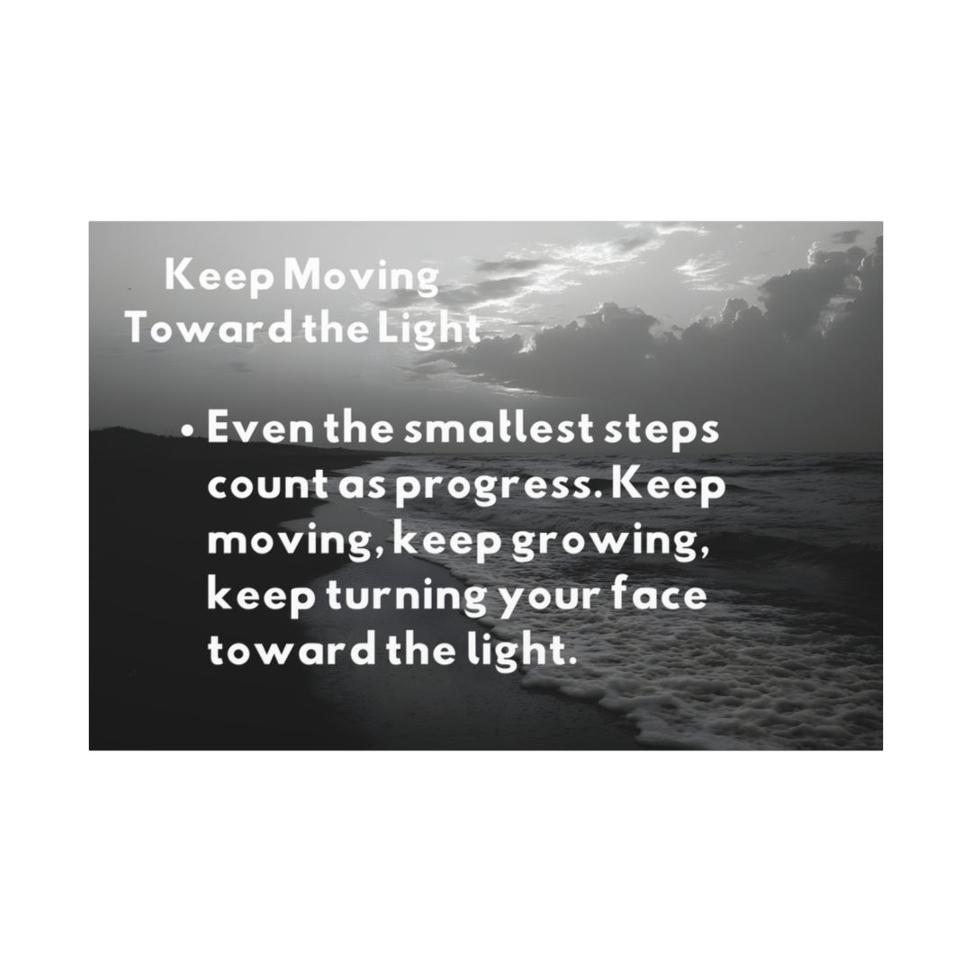 Black & White Motivational Canvas - Inspirational Beach Scene