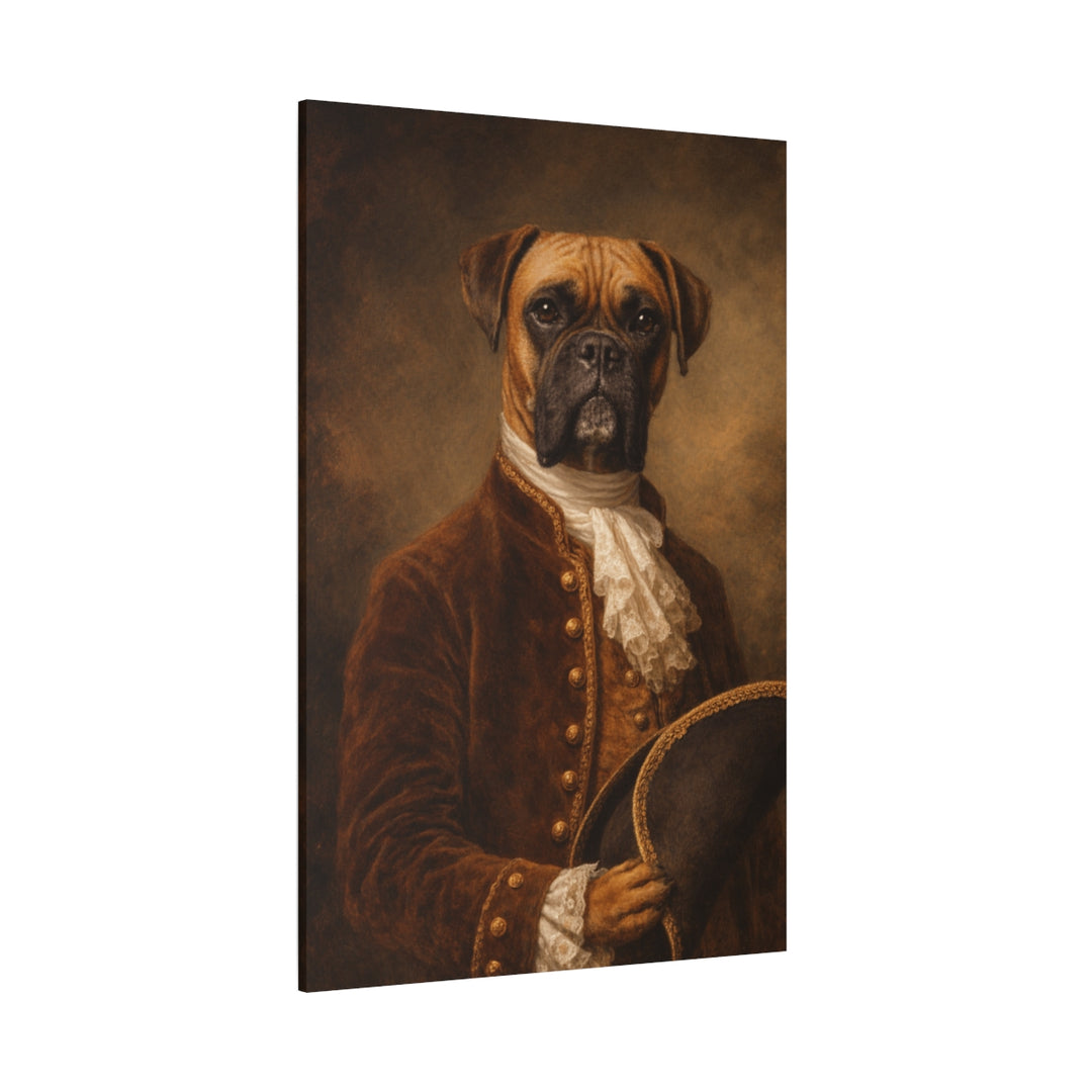 Regal Dog Portrait Canvas - Custom Pet Art Gift