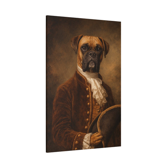 Regal Dog Portrait Canvas - Custom Pet Art Gift