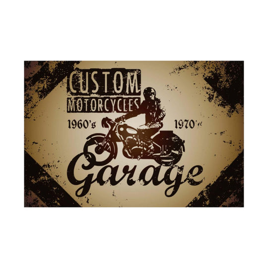 Custom Motorcycles Garage Vintage Motorcycle Wall Art Poster