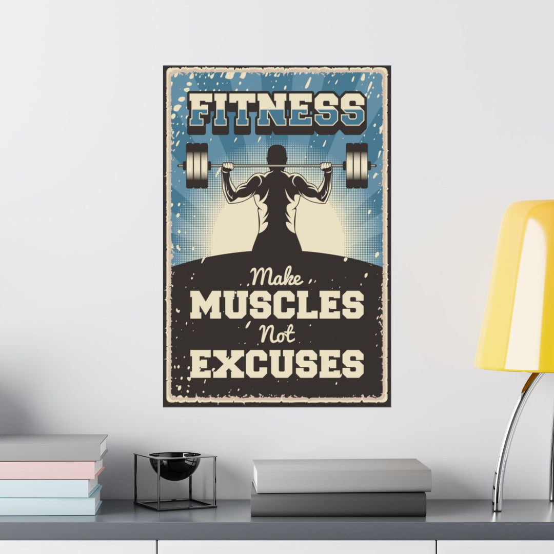 Motivational Fitness Poster - Vintage Gym Wall Art