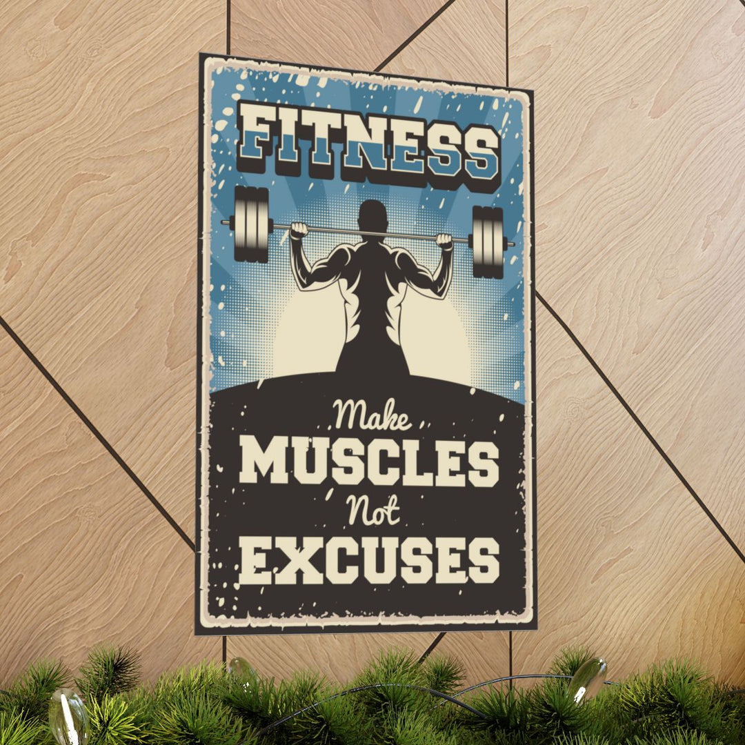 Motivational Fitness Poster - Vintage Gym Wall Art