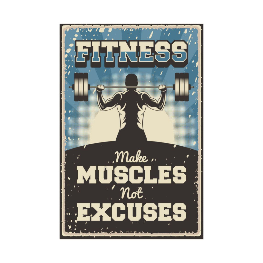 Motivational Fitness Poster - Vintage Gym Wall Art
