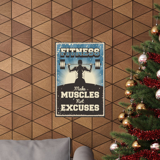 Motivational Fitness Poster - Vintage Gym Wall Art