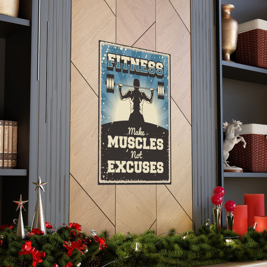 Motivational Fitness Poster - Vintage Gym Wall Art