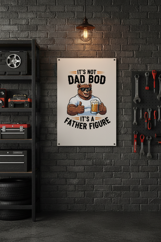 Funny Dad Bod Father Figure Beer Poster