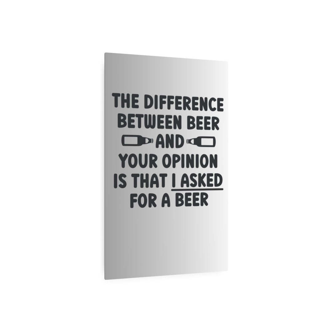 Custom Metal Wall Art - Humorous Beer Lover's Sign - Tailored Wall Expressions