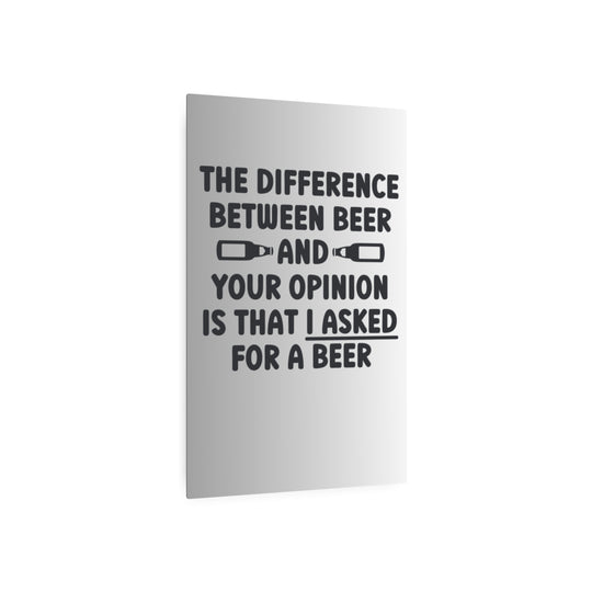 Custom Metal Wall Art - Humorous Beer Lover's Sign - Tailored Wall Expressions
