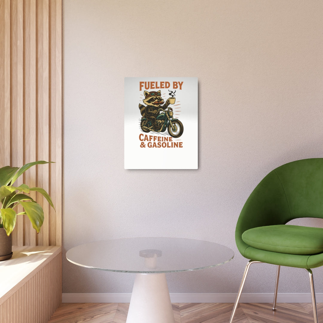 Funny Raccoon Motorcycle Metal Sign - Home Decor Gift
