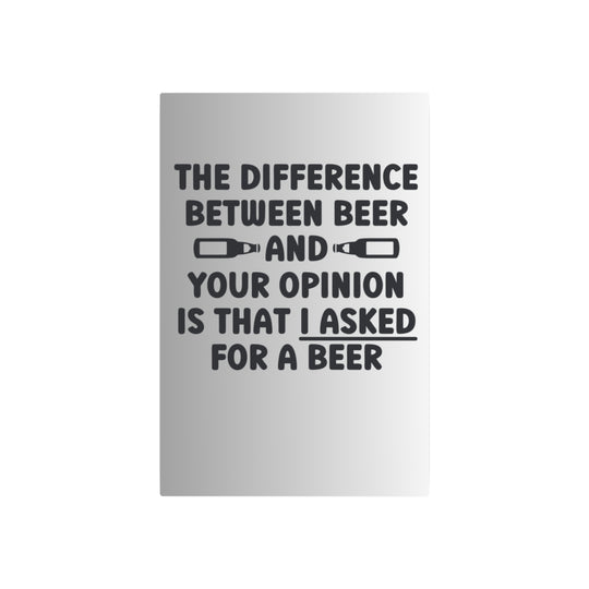 Custom Metal Wall Art - Humorous Beer Lover's Sign - Tailored Wall Expressions