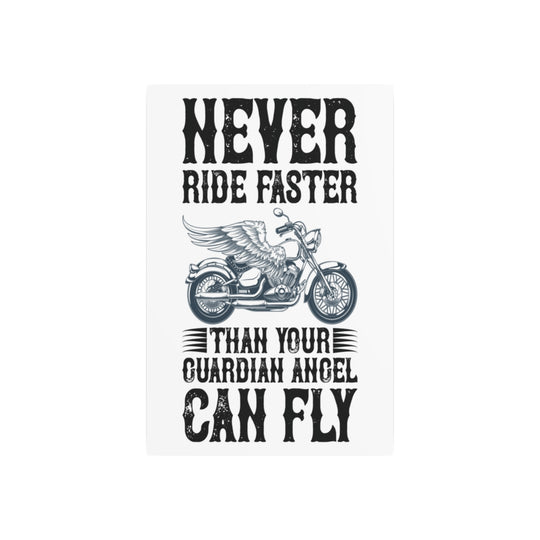 Custom Metal Sign - Biker's Guardian Angel Quote