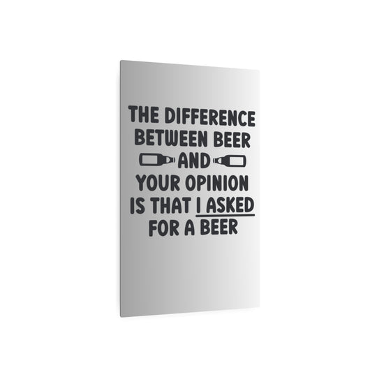 Custom Metal Wall Art - Humorous Beer Lover's Sign - Tailored Wall Expressions