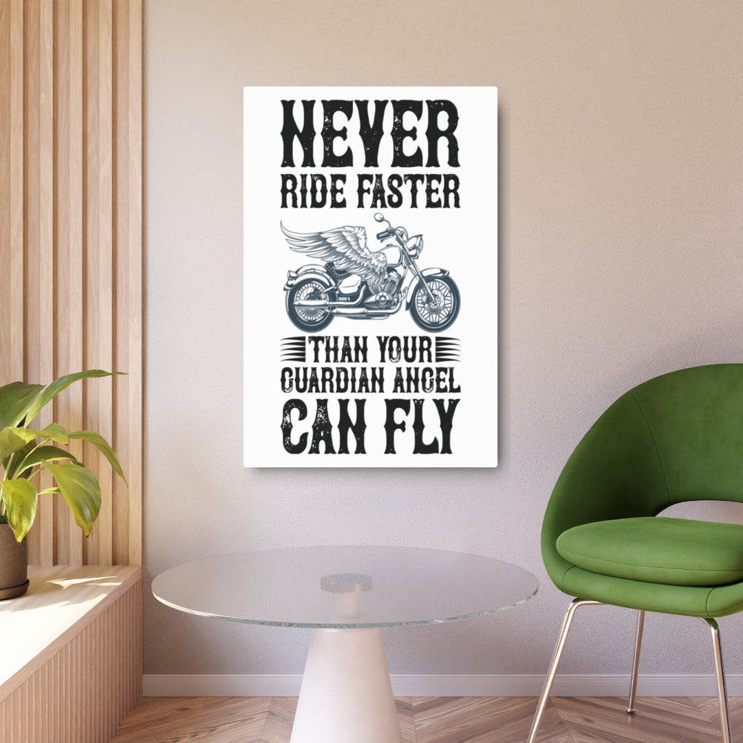 Custom Metal Sign - Biker's Guardian Angel Quote