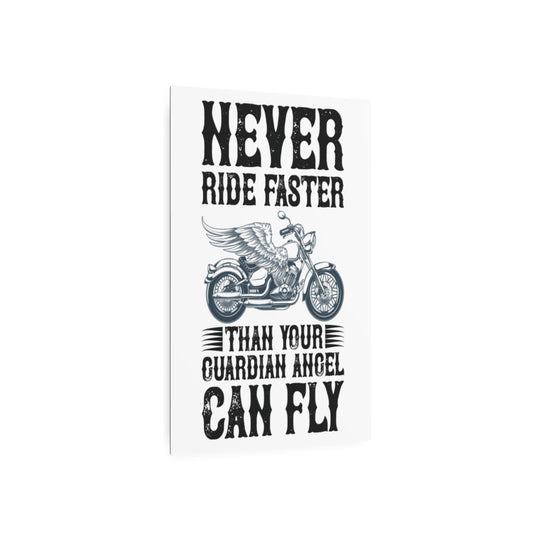 Custom Metal Sign - Biker's Guardian Angel Quote