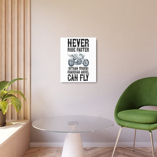 Custom Metal Sign - Biker's Guardian Angel Quote